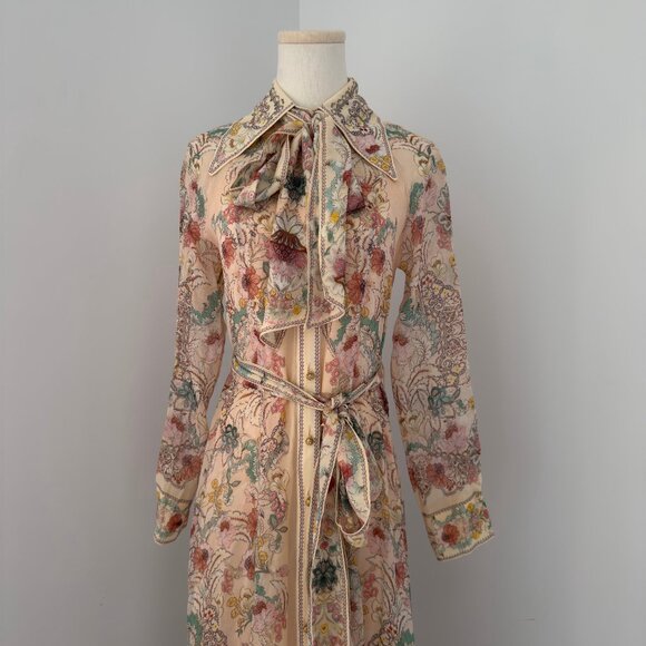 NWOT !Zimmermann Rebellion Pussybow Shirt Dress - Picture 6 of 11
